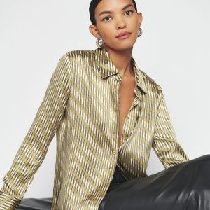 Reformation Sky relaxed Silk Top